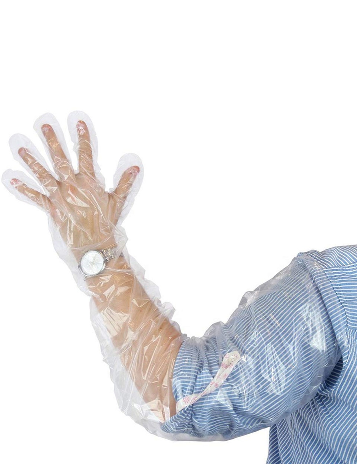 50Pcs Veterinary Insemination Rectal Long Gloves Disposable Plastic Full Arm …