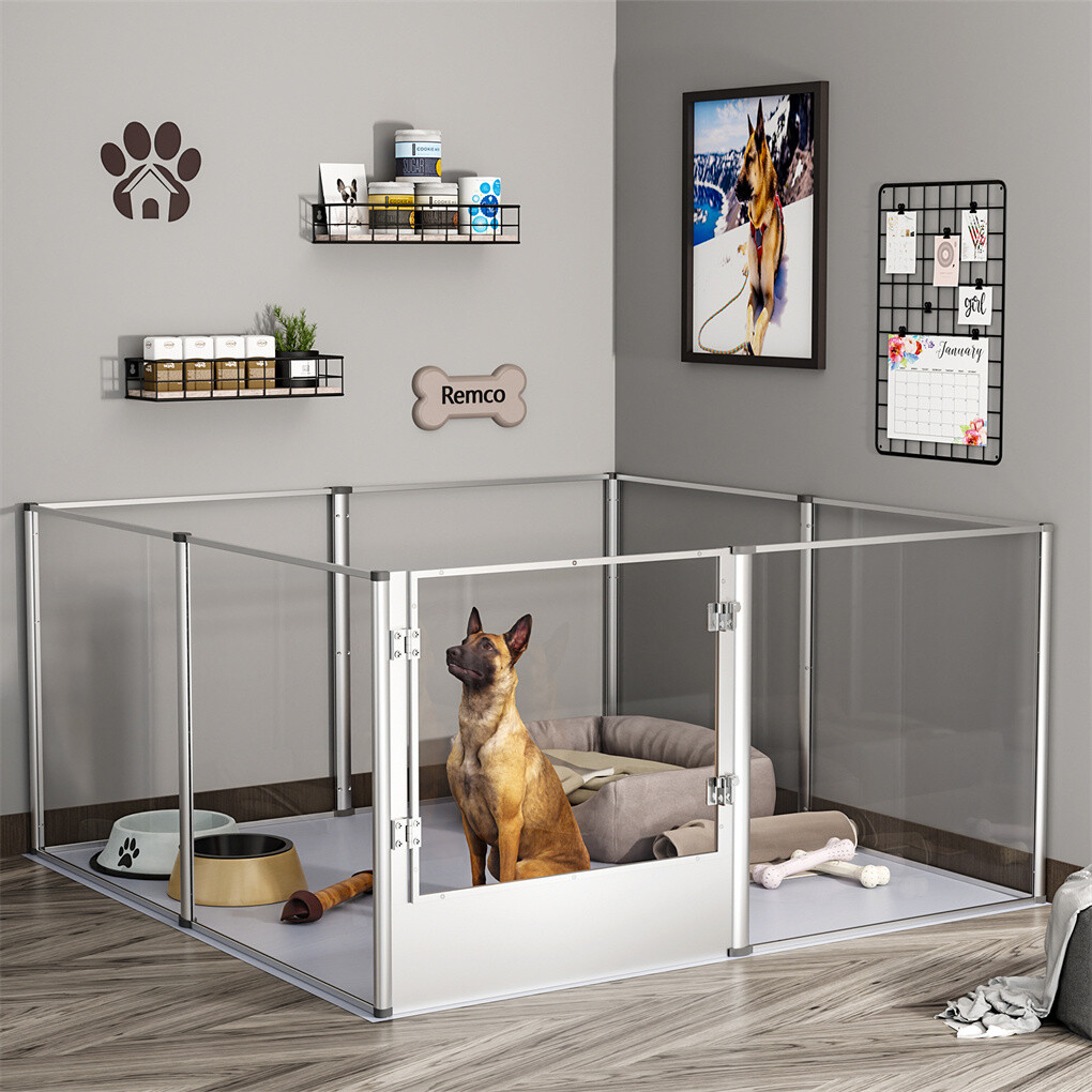 XXL Large Sleek Acrylic Dog Whelping Pen Box Safest Pet Enclosure Fertility Cage