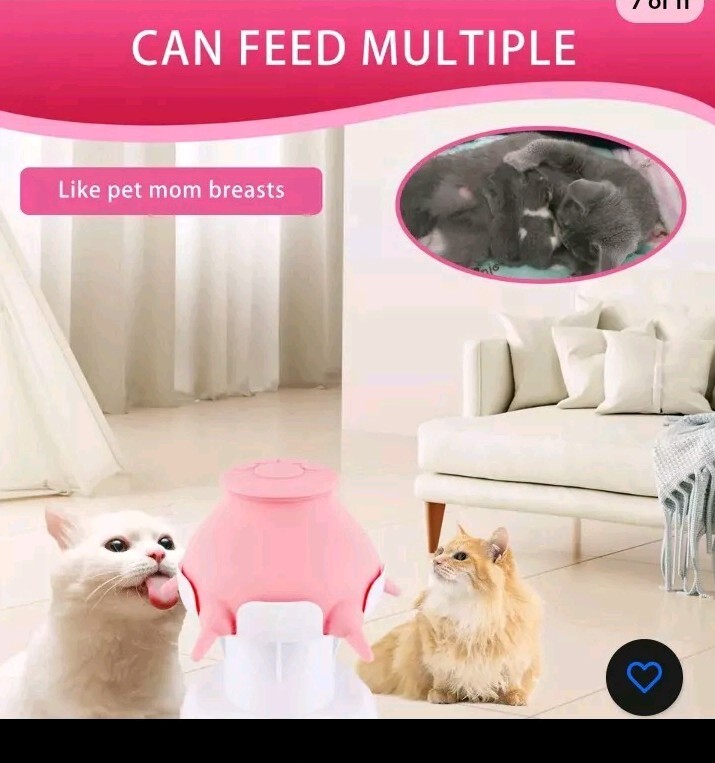 Puppy Milk Feeder for Multiple Puppies Silicone Puppy Feeder Milk Bowl 5 Nipple