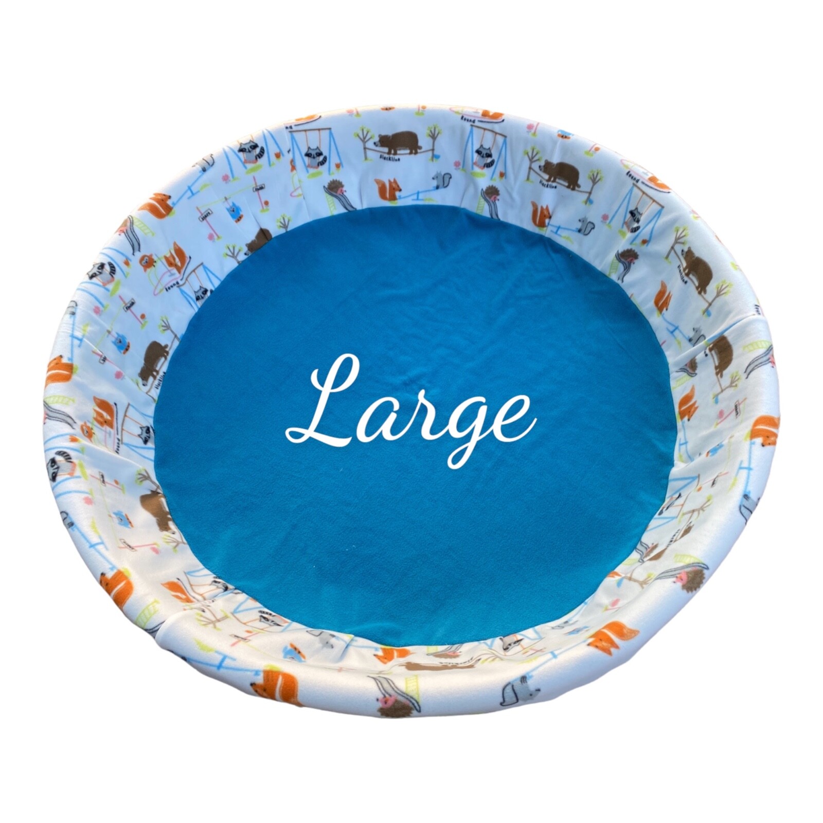 LARGE “Critter Playground” Handmade Fleece Whelping Kiddie Pool Liner for Puppy