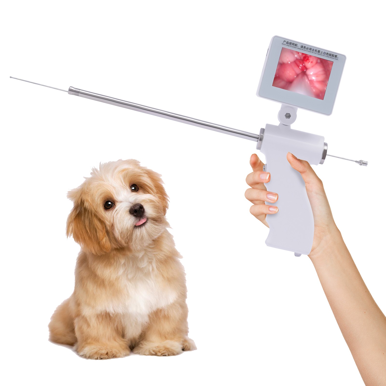 3.5 Inch Artificial Camera Screen Insemination Visual Dog Gun 360° Rotation 5MP