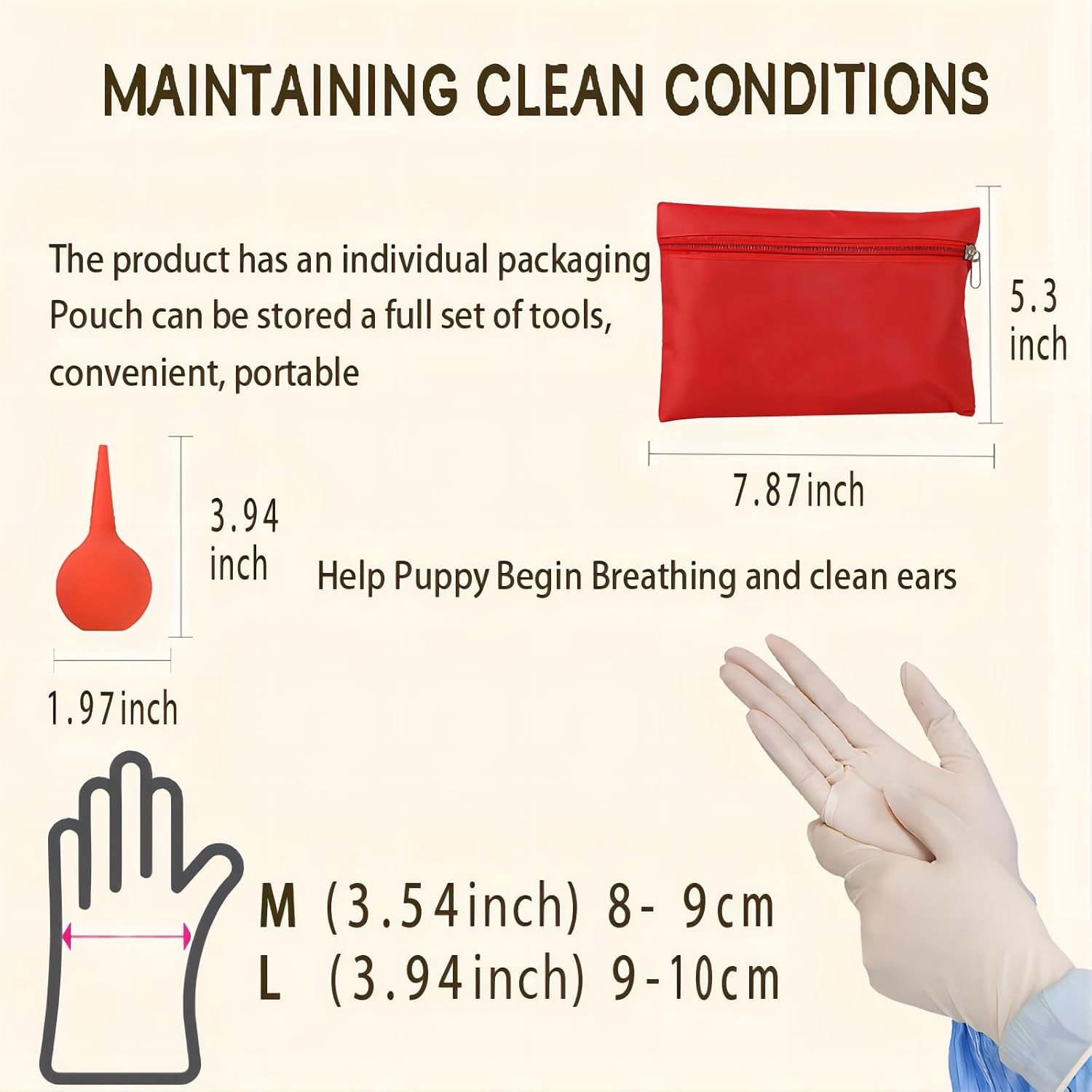 Puppy Kitten Whelping Supplies， Whelping Kit for Puppies Birth-Newborn Pets Whel