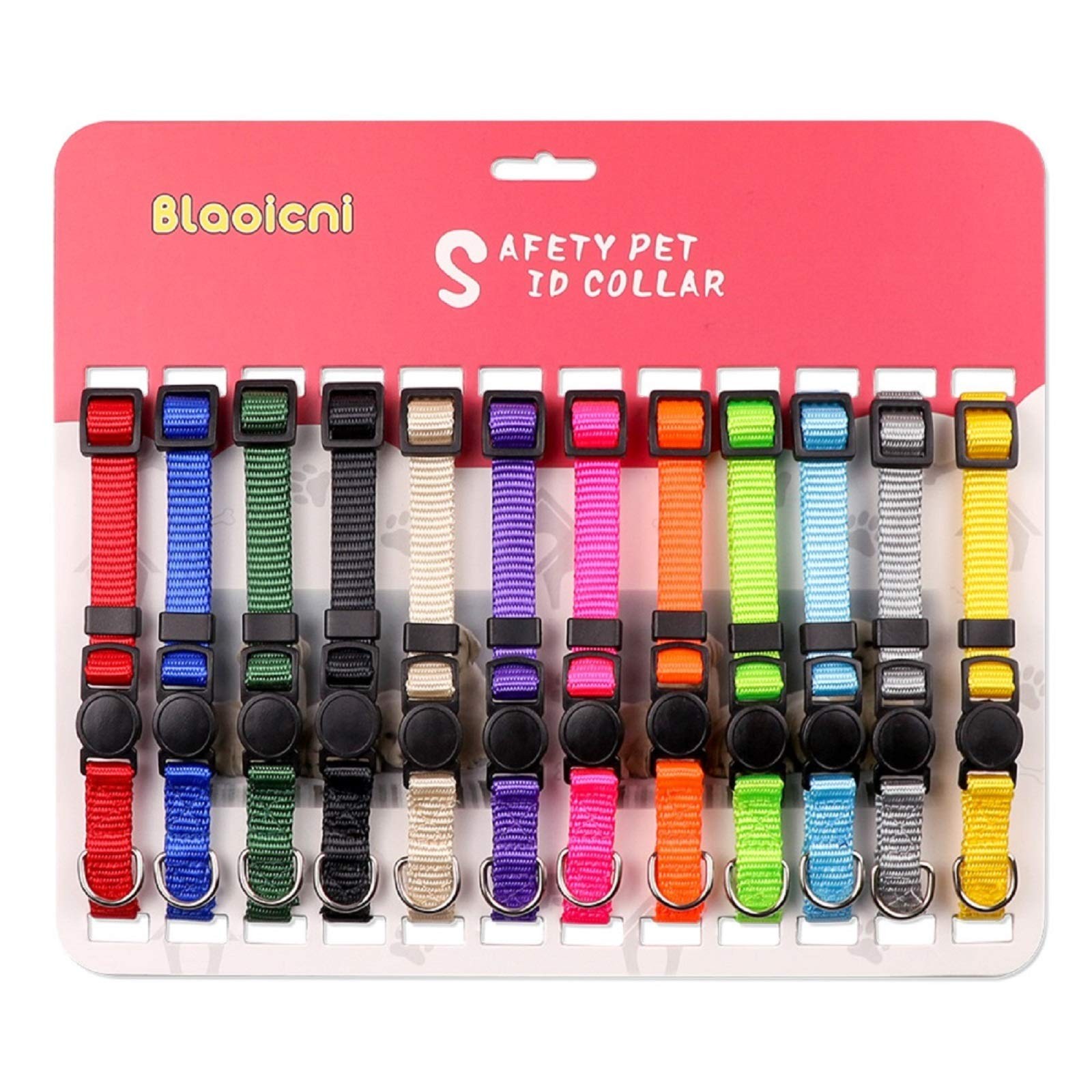 Cachorro Collar De Identificacion De Identificacion De Nailon Suave, Ajustable,