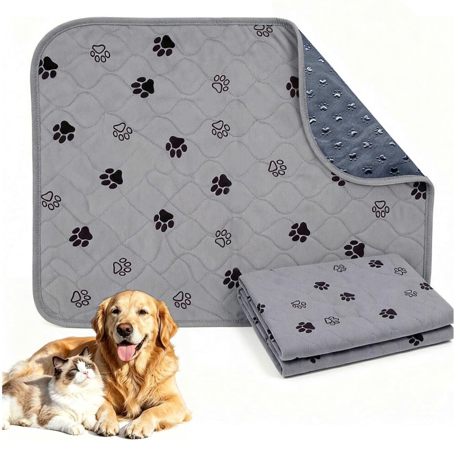 Puppy Pee Pads with Pheromones,Washable and Reusable Pee Pads for Dogs,Waterp…