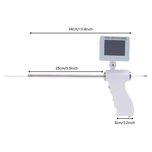 3.5 Inch Insemination Artificial Camera Screen Visual Dog Gun 360° Rotation 5MP
