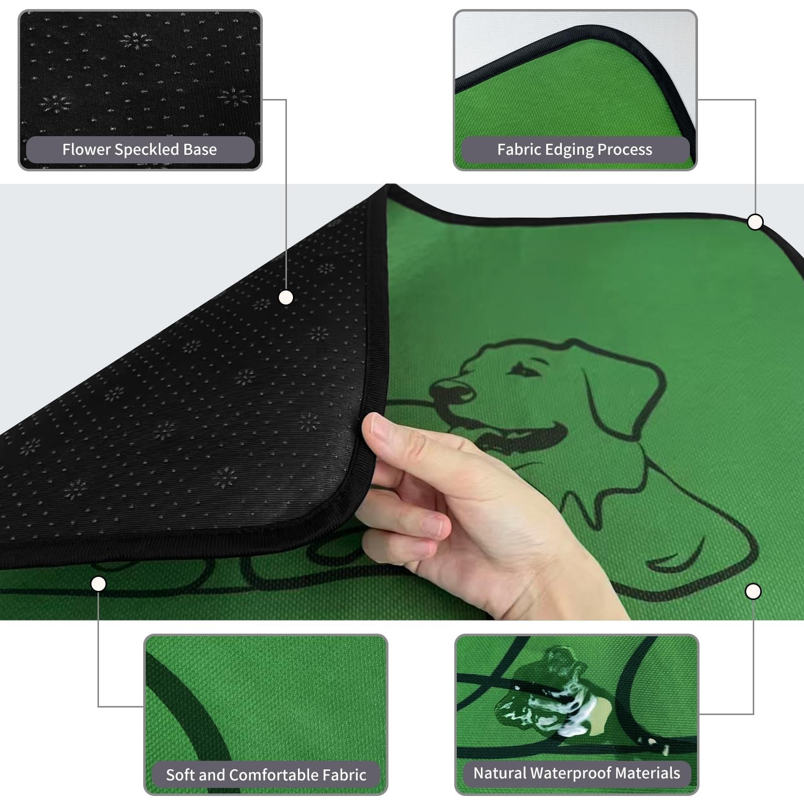 Washable Pee Pads for Dogs, Absorbency Reusable Waterproof Non-Slip and Leak-…