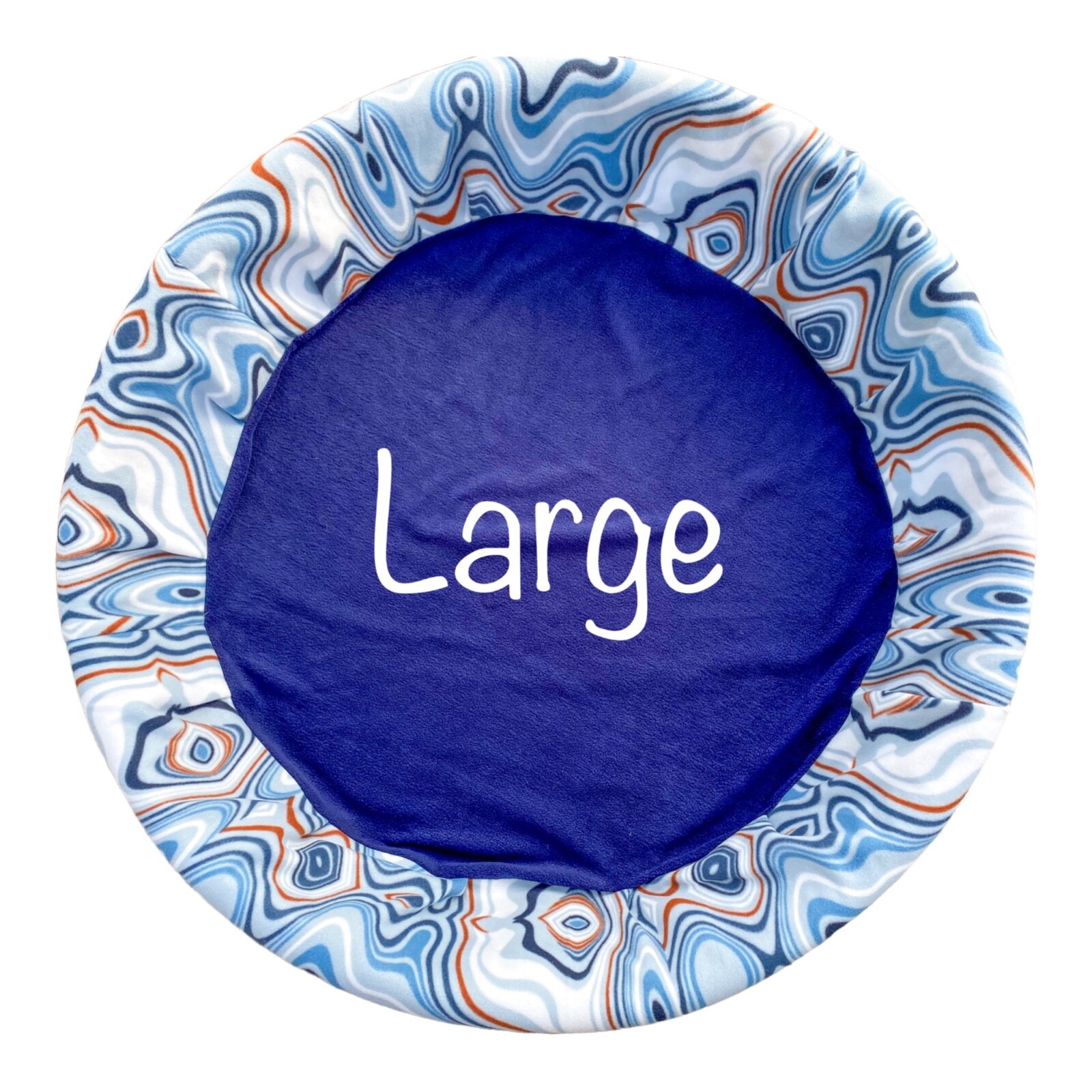 LARGE “Blue Swirl” Handmade Fleece Whelping Kiddie Pool Liner for Puppies