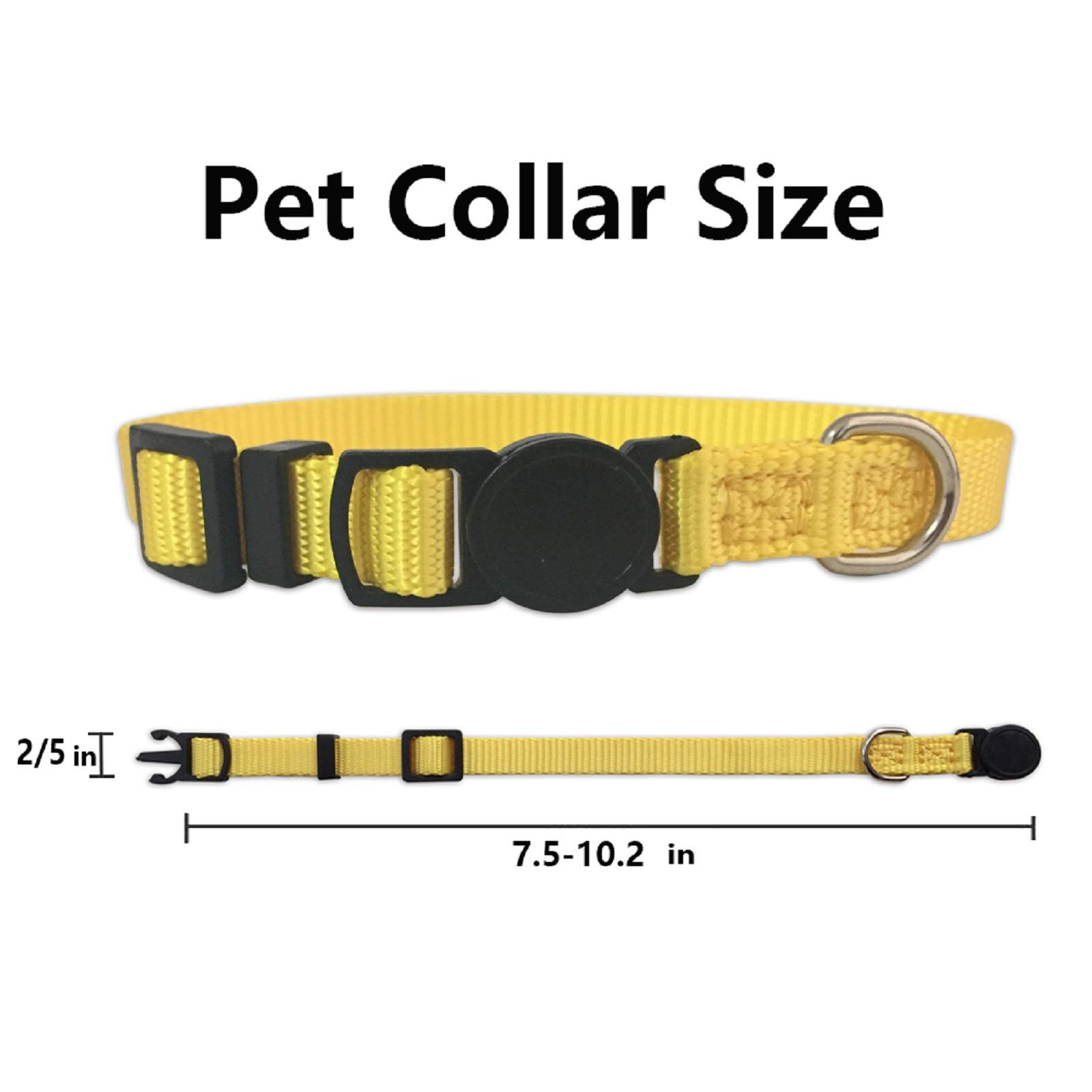 Cachorro Collar De Identificacion De Identificacion De Nailon Suave, Ajustable,