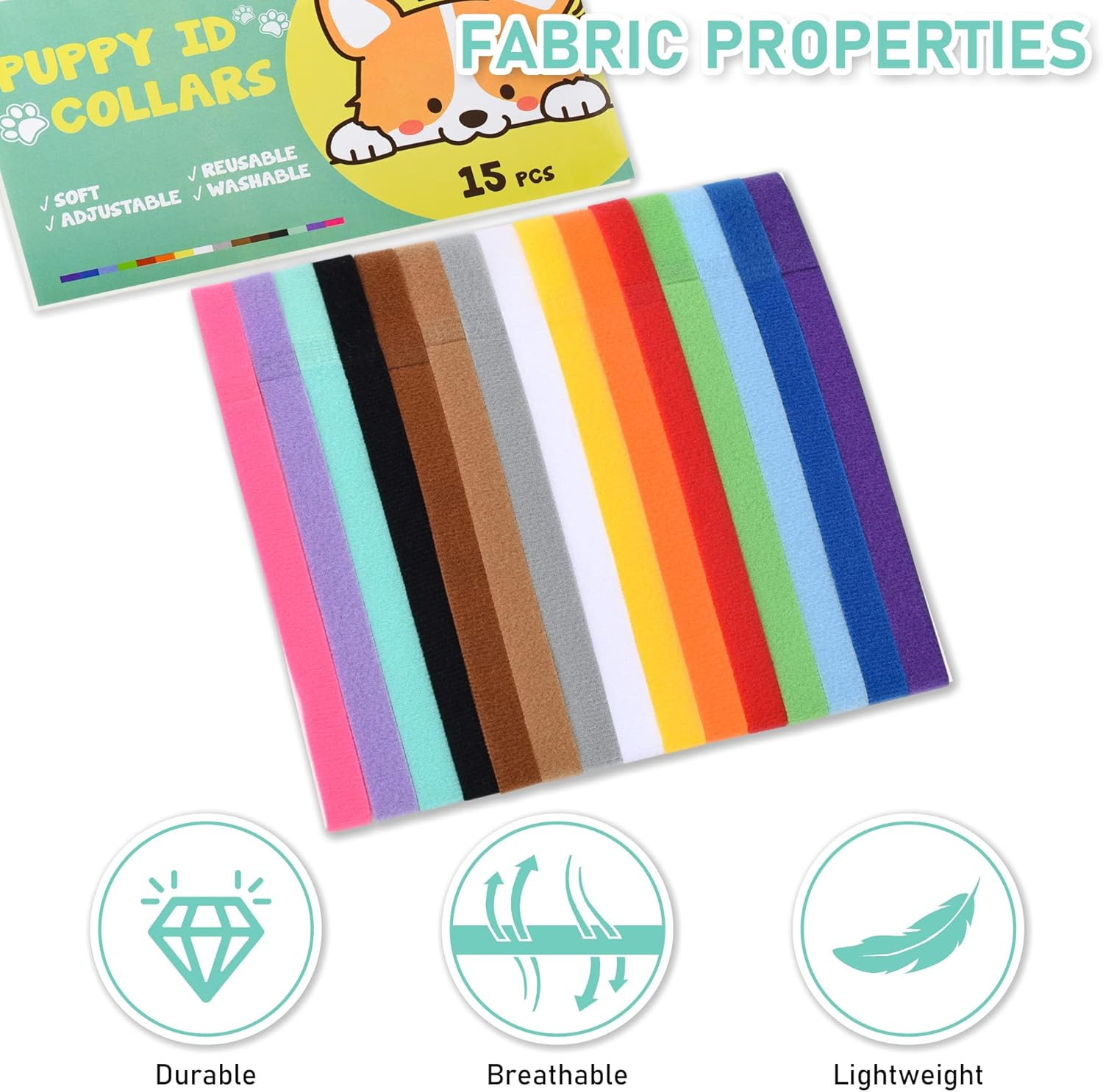 Newborn Puppy Collars, Record Keeping Charts, Super Soft Nylon Whelping Puppy Co