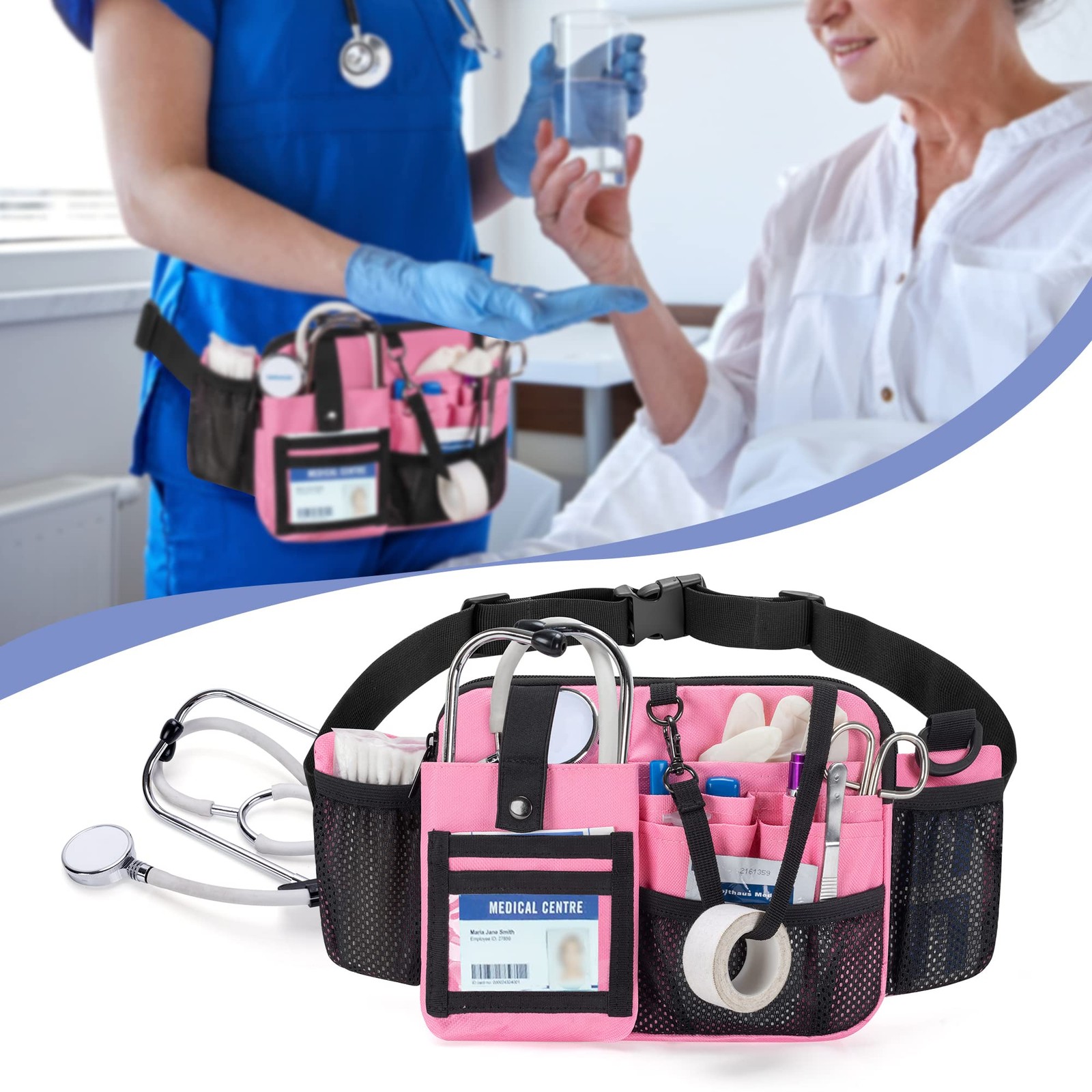 Nurse Fanny Pack with Multi-Compartment, Nurse Tool Belt Utility Nurse Waist …