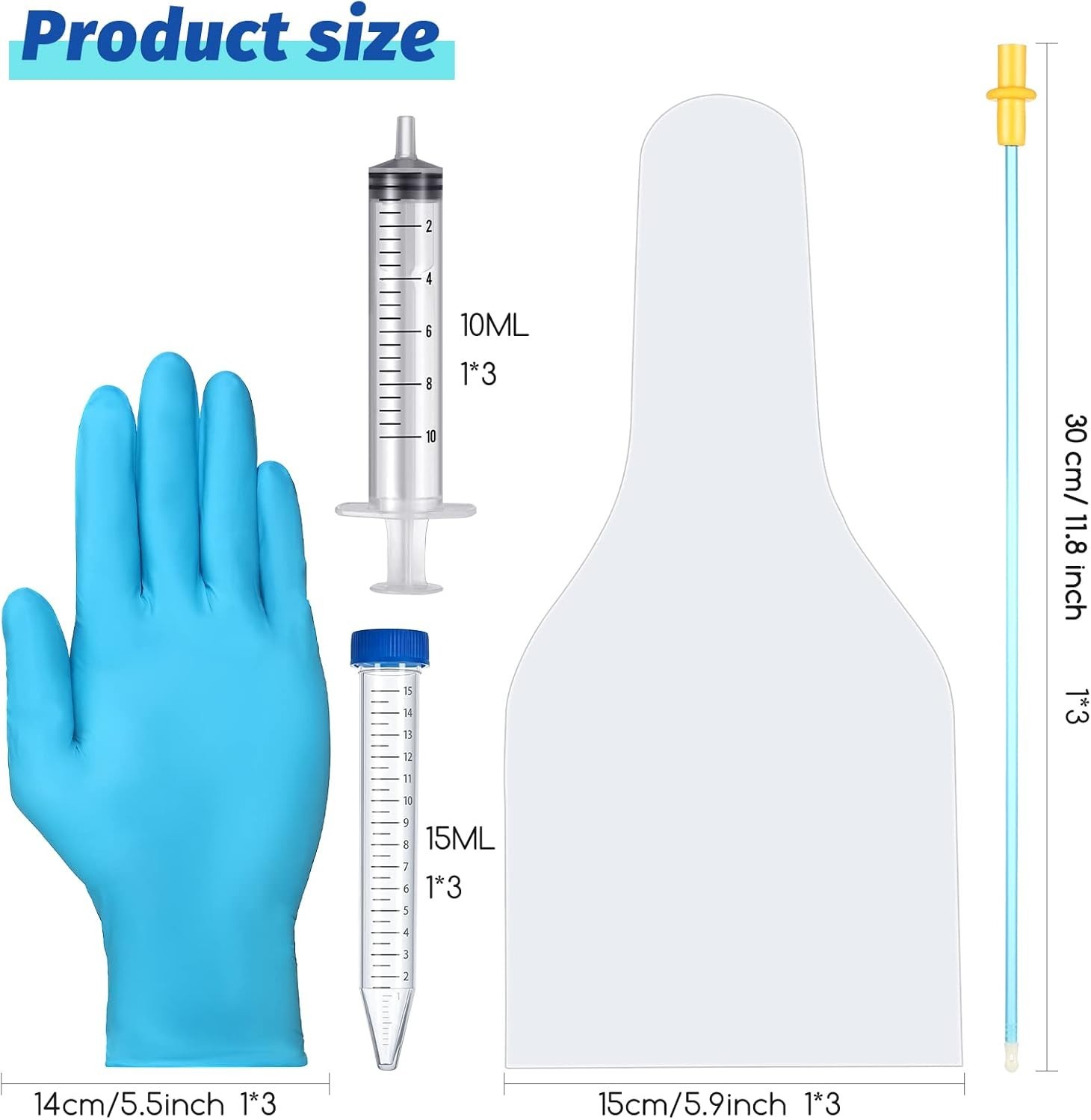 3 Set AI Artificial Insemination Dog Breeding Kit, Canine Tube Semen Collection