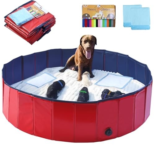 Dog Whelping Box,Dog Whelping Box Pool,Whelping Box for 47″ Dia.x12″ H Red