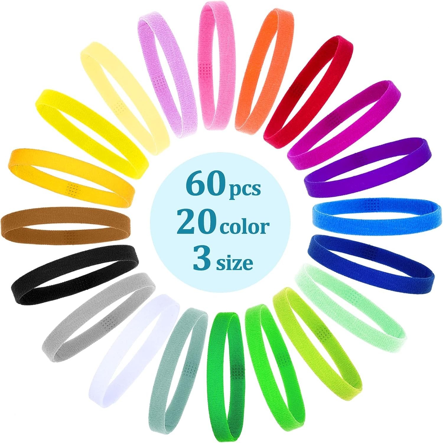 Soft Polyester Puppy Whelping Collars – 60 Multi-Size ID Bands for Dogs & Cats