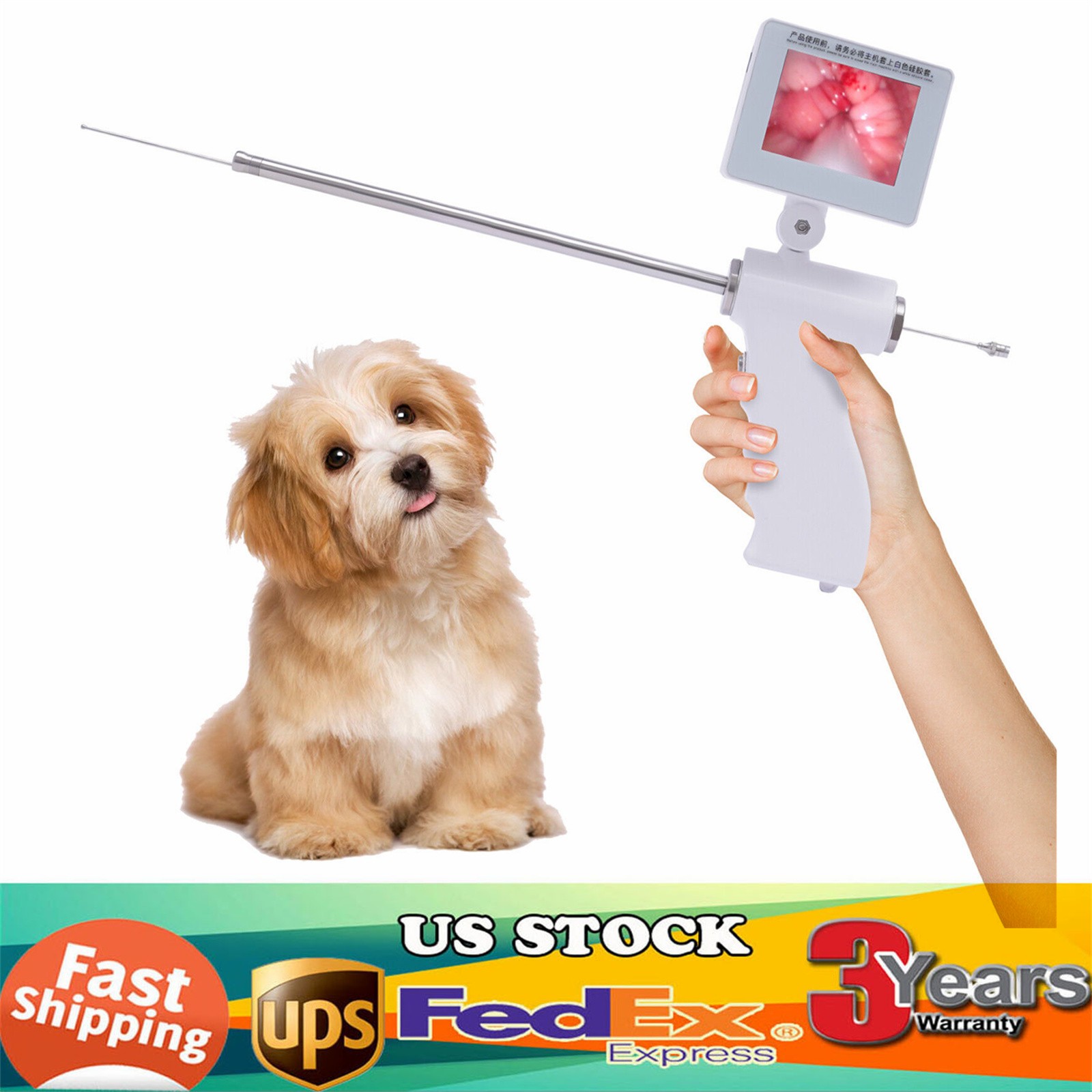 Visual Artificial Insemination AI Gun Breeding Device Dog Endoscope Breeding Kit