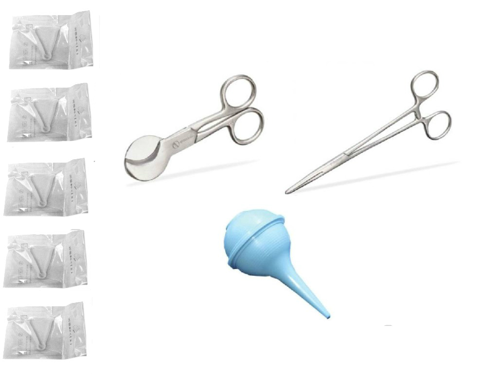 Whelping Kit Aspirator Forceps Cord Scissors Sterile Clamp Pup Kitten Life Drops