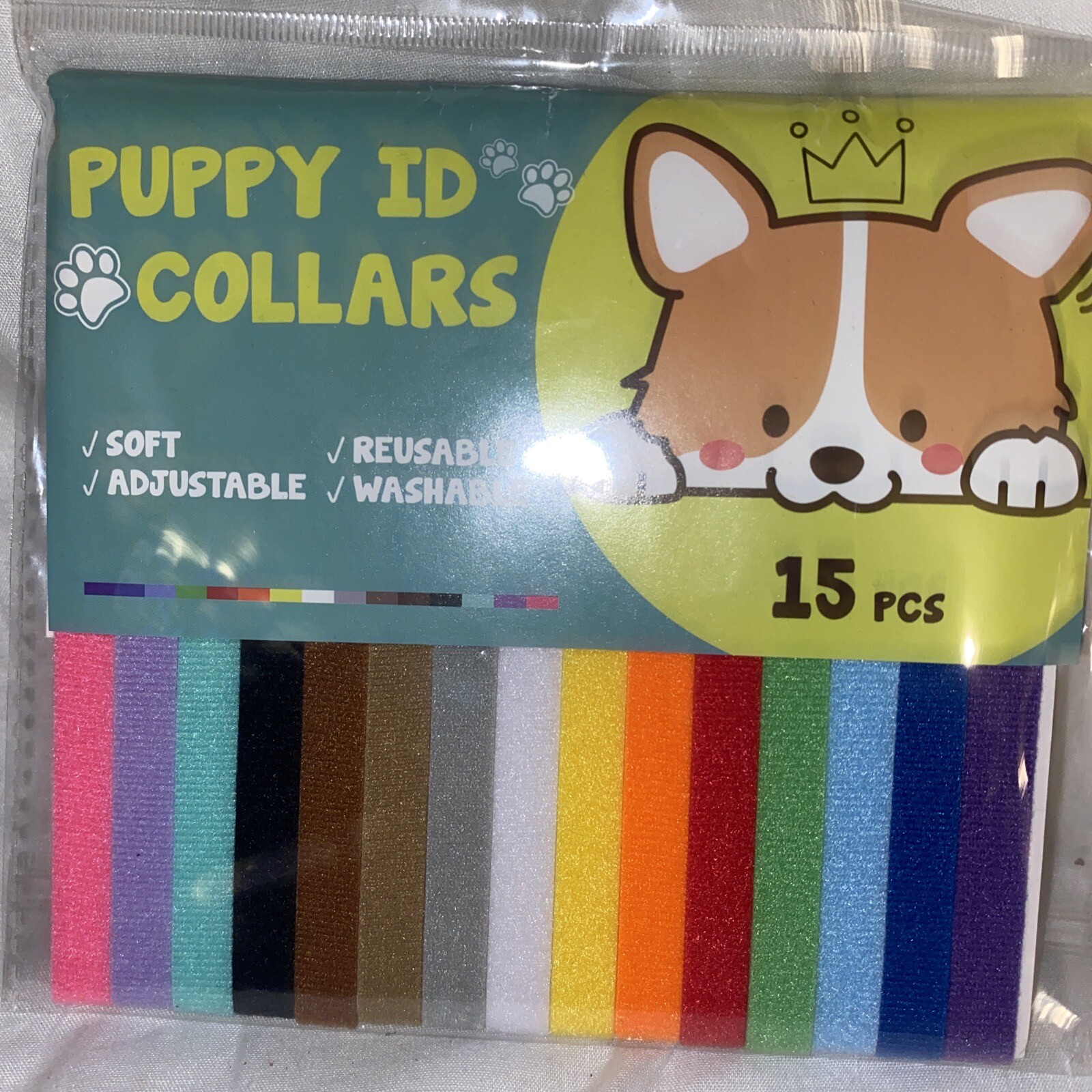 15 Colours Puppy ID Collars GAMUDA PET RAINBOW NEWBORN PUP