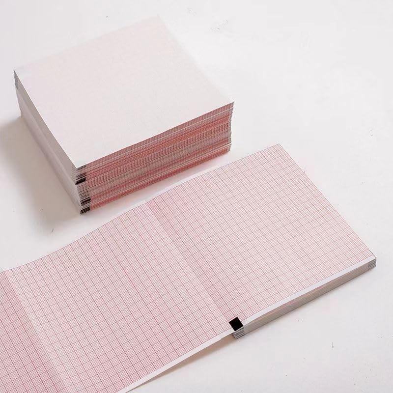 5 Packs Premium Red Grid EKG Paper for Mortara ELI 150 150C 108x140mm Size