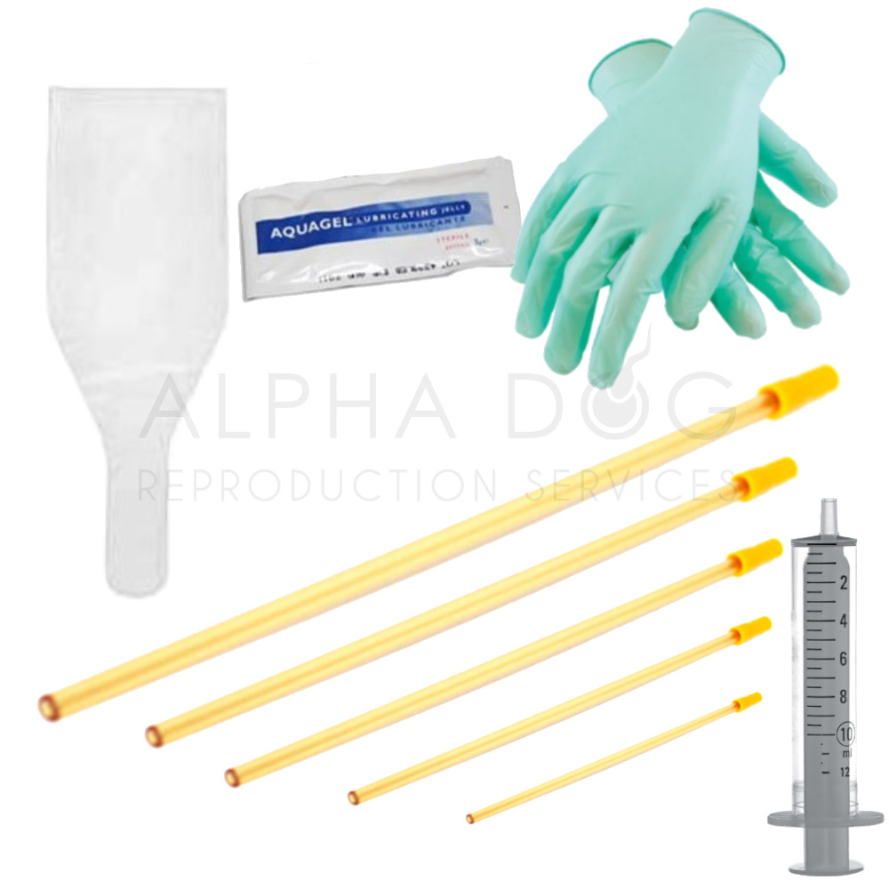 Flex Tip Canine Artificial Insemination AI Kit Alpha Dog Breeder Rods All Sizes
