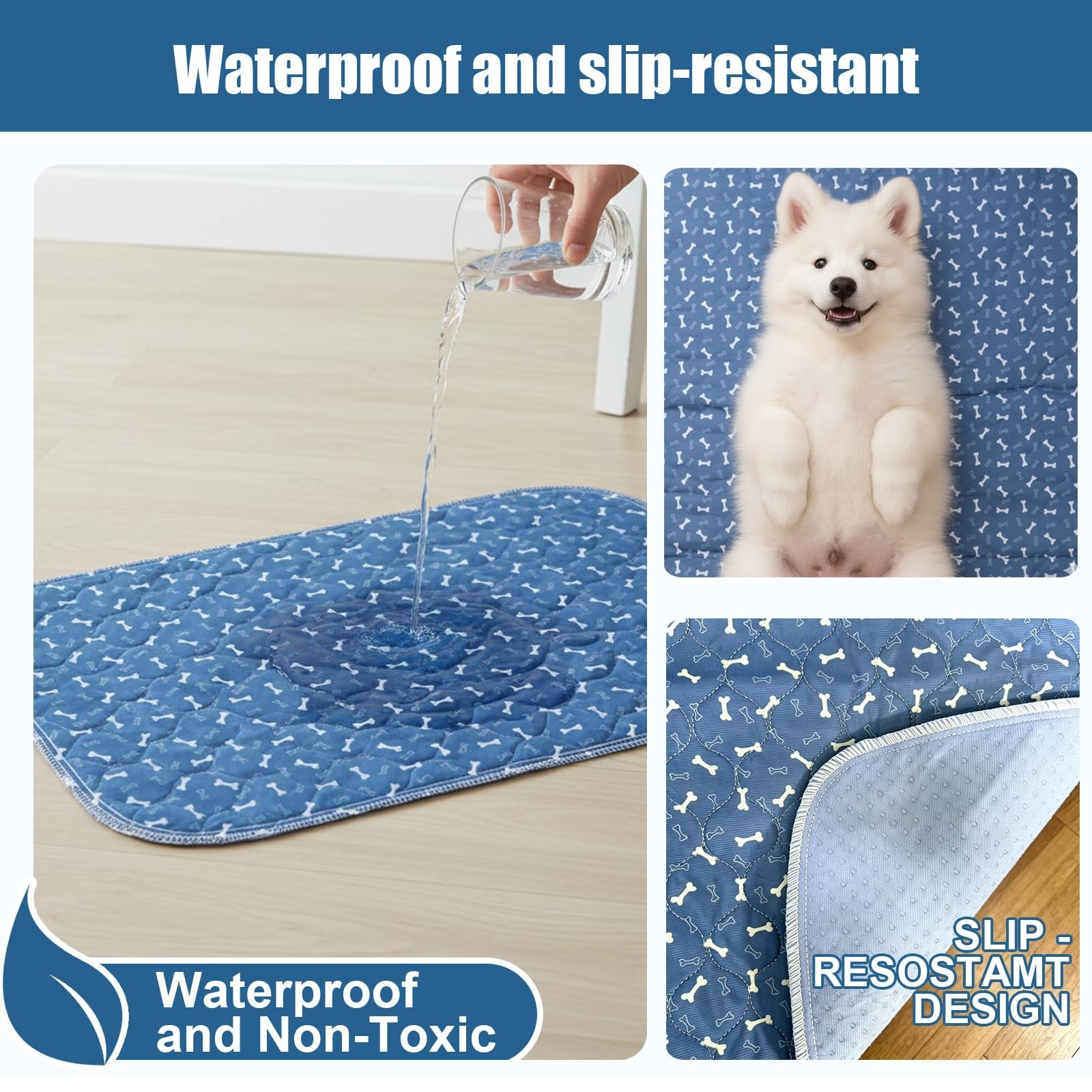 Puppy Pee Pads with Pheromones,Washable and Reusable Pee Pads for Dogs,Waterp…