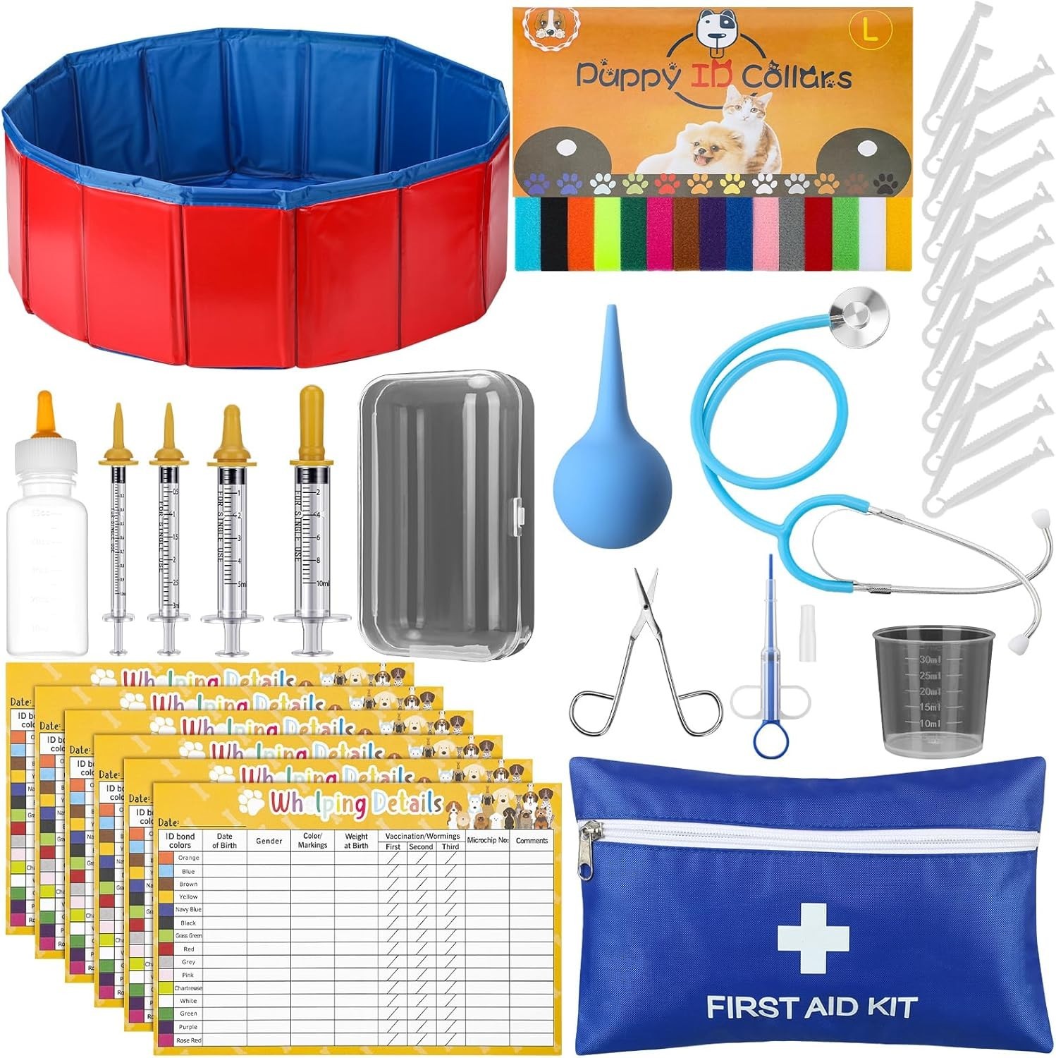57-Piece Puppy & Kitten Whelping Kit – Essential Supplies for Newborn Care