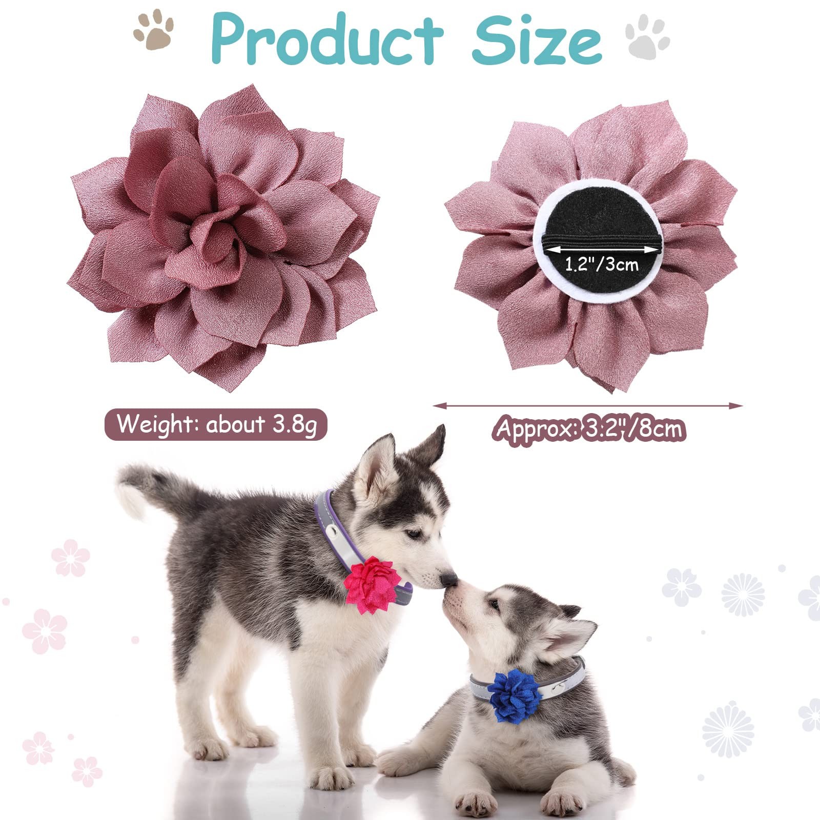Saintrygo 20 Pieces Dog 3.15 inches, Yellow,Blue,Gray,White,Red,Pink,Purple