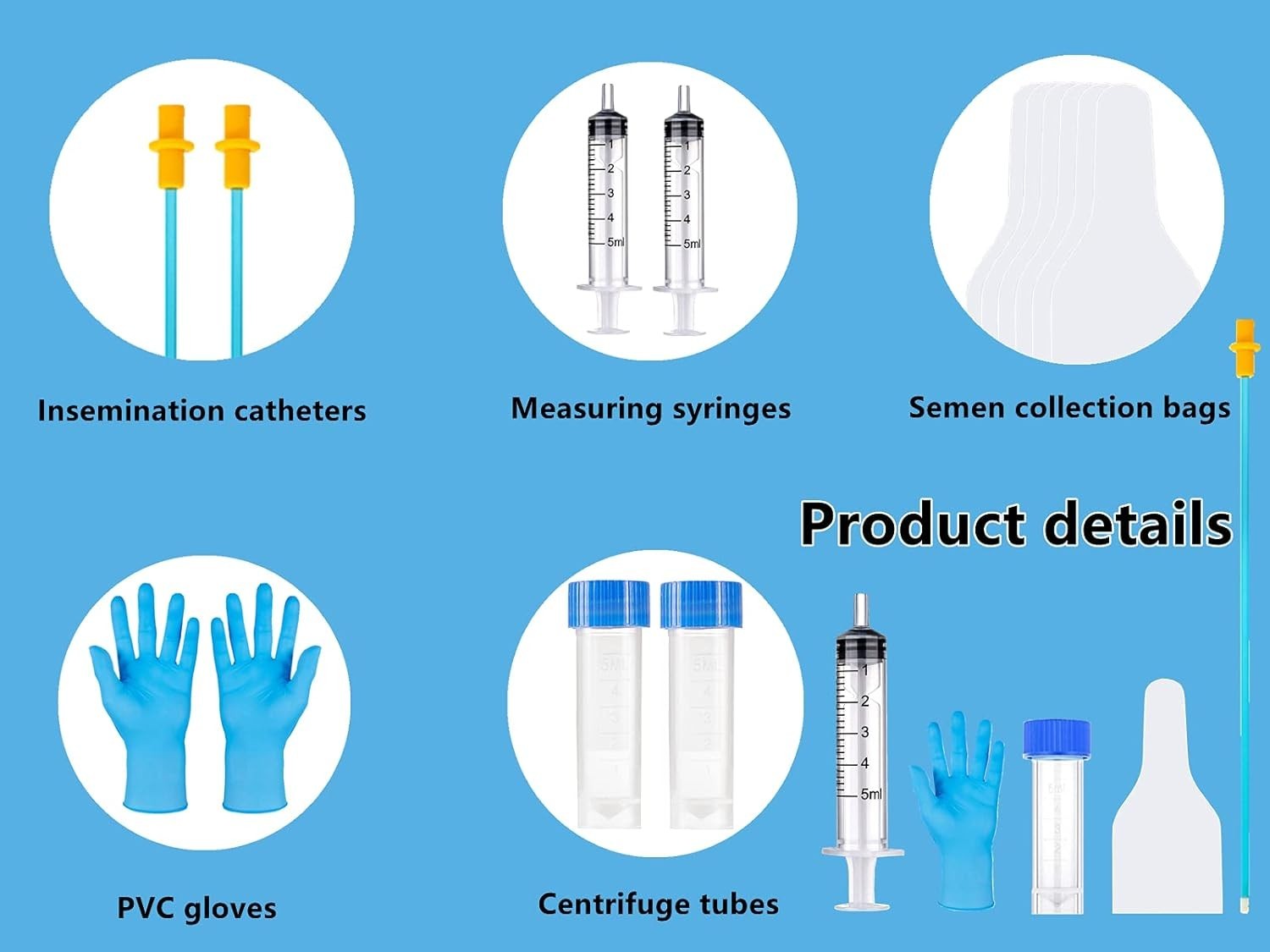 Dog Artificial Insemination Kit Canine Breeding Supplies for Medium Breeds
