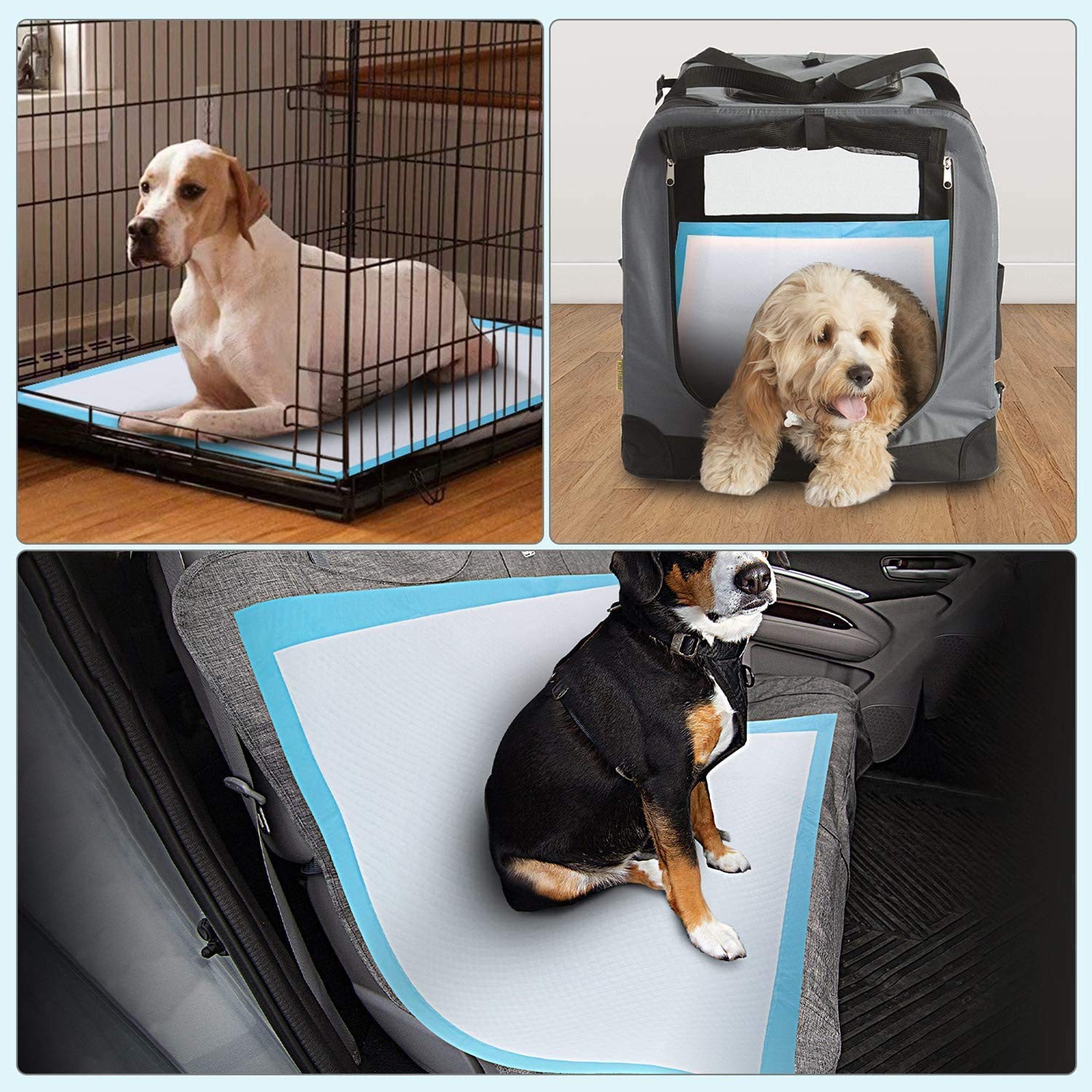 Dog and Puppy Pee Pads 50-Count Disposable Pet Pad 28×34 inch X-Large Waterpr…