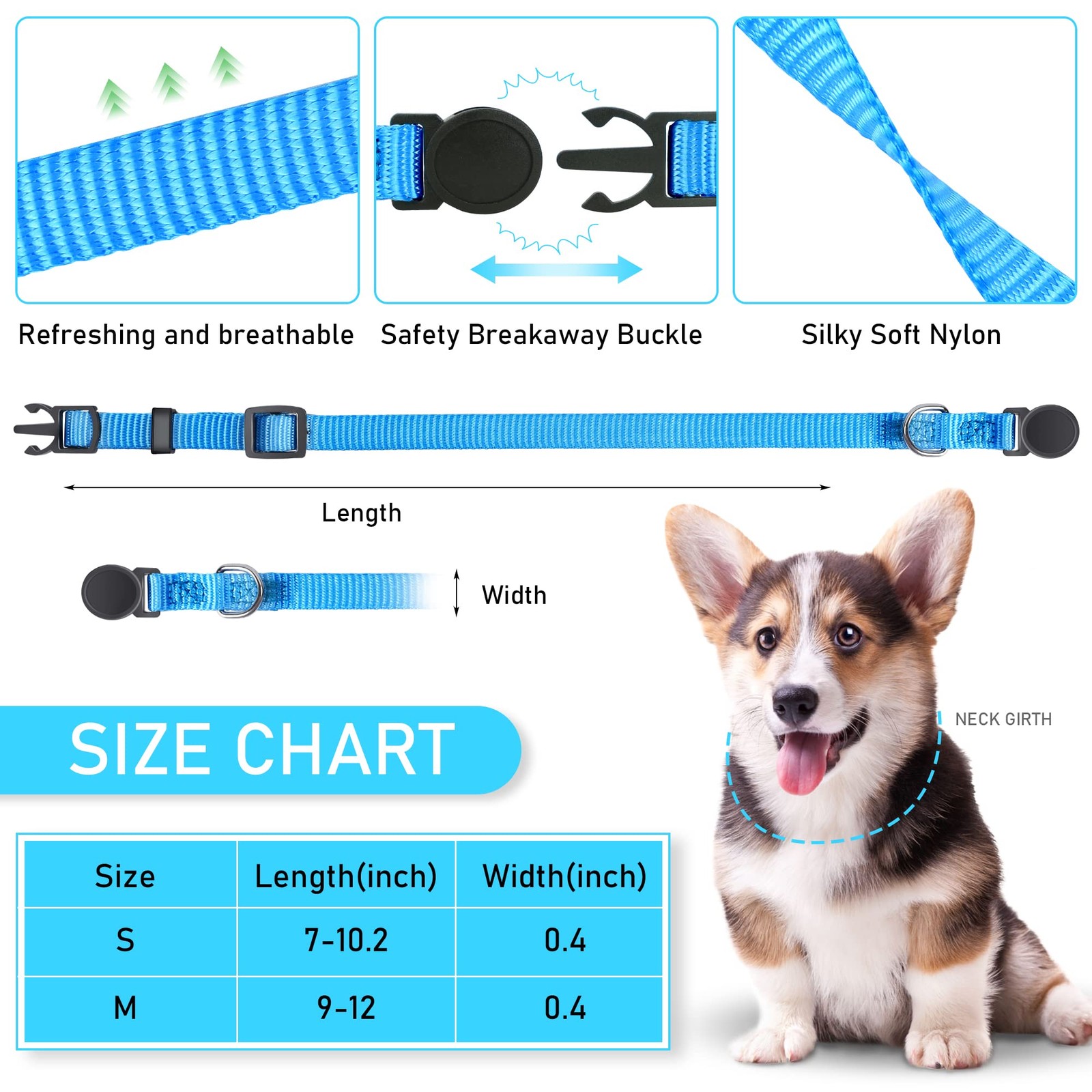 Adjustable Puppy ID Collars with Record Keeping Set for Newborn Pups