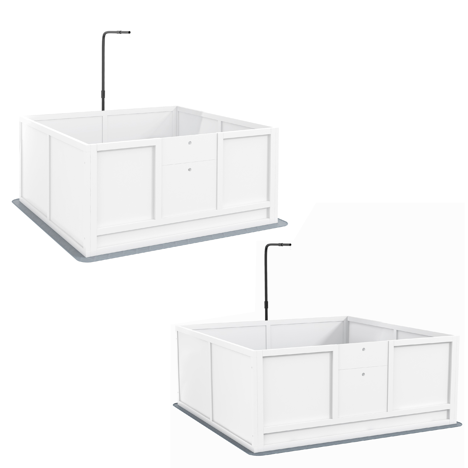Whelping Box for Dogs with Pee Pad, Pig Rail