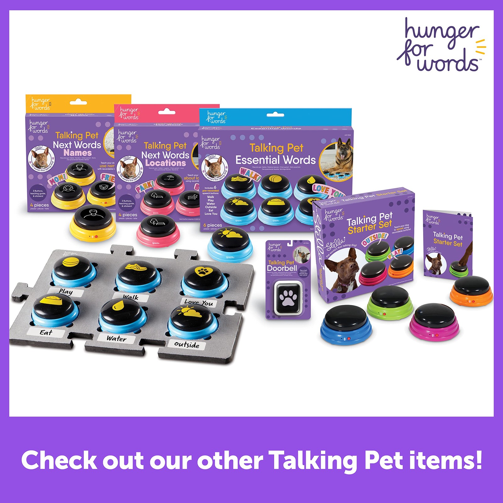 Hunger For Words Talking Pet Essential – 6 6 Count (Pack of 1), Multi