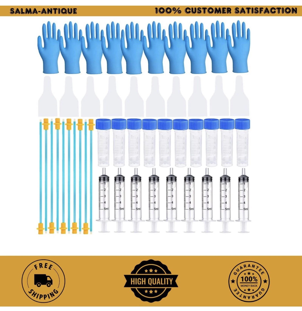 10 Set AI Artificial Insemination Dog Breeding Kit, Canine Breeding Kit, Disposa