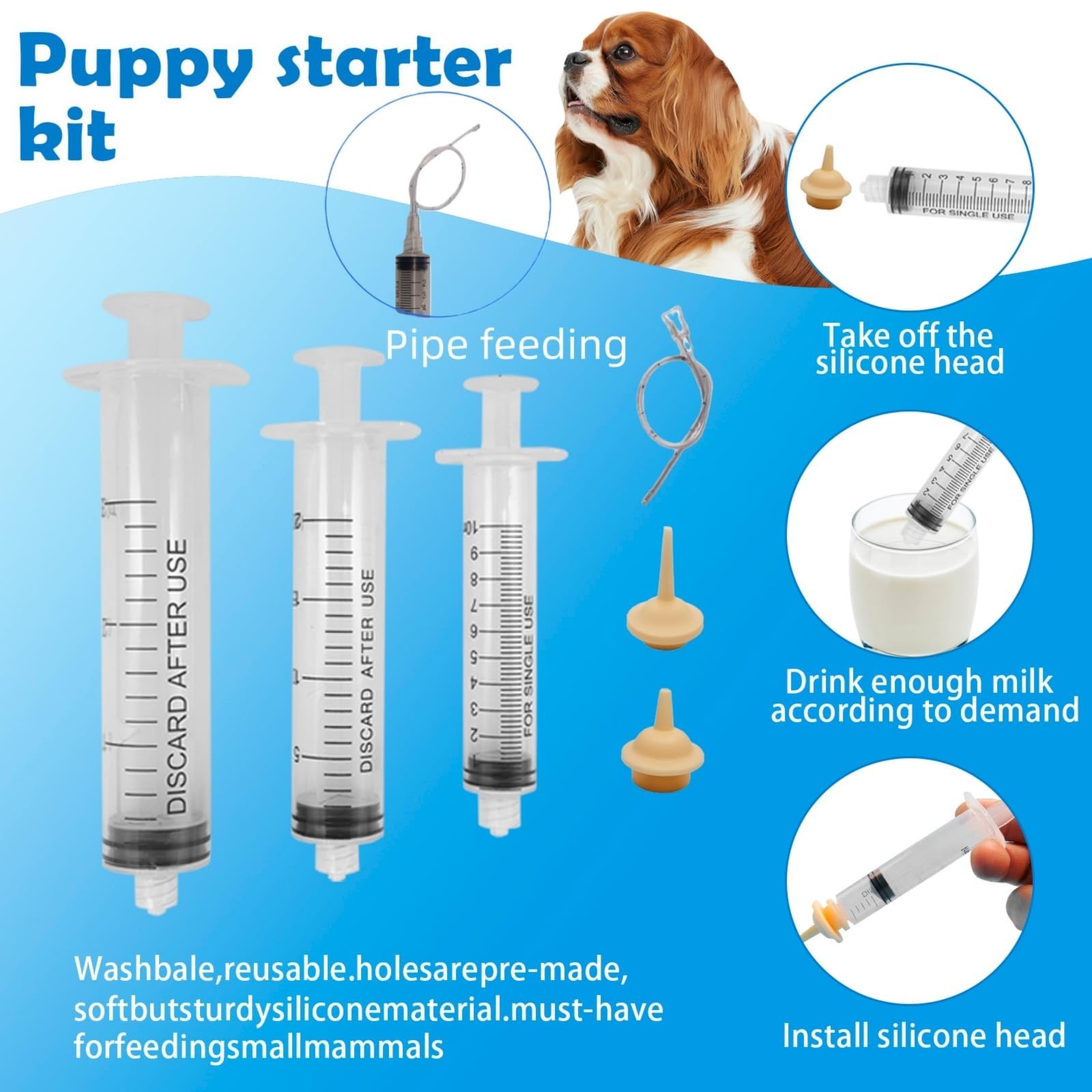 Whelping Kit for Puppies & Kittens – 77-Piece Birthing Essentials & Feeding Supp