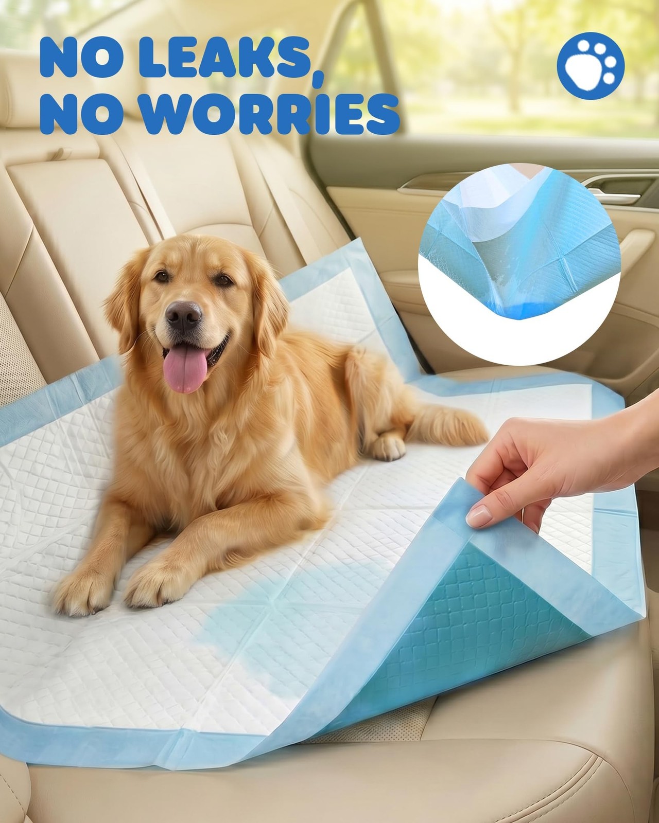 Powools Puppy Pads – XL 34” x 28” Dog Training Pads with Fast Absorb Core &…