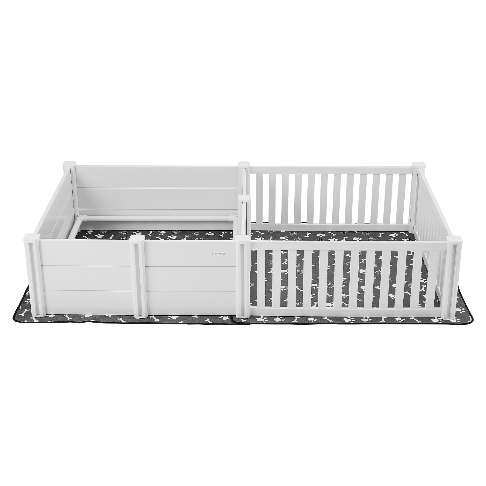 VEVOR Dog Whelping Box 93.3×48.4×18.1 in Height Adjustable for Extra Large Dogs