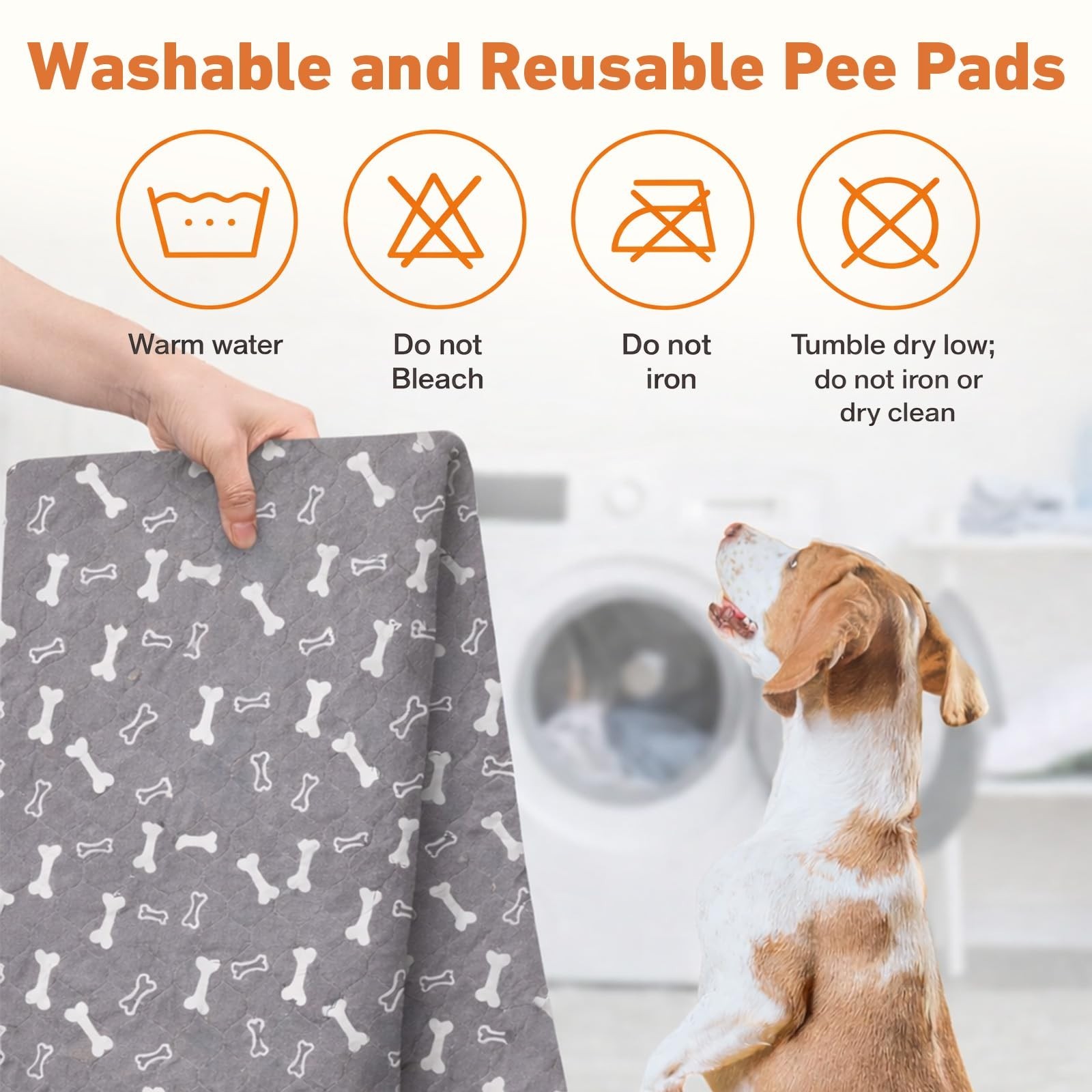 Puppy Pads with Pheromones,Washable Pee Pads for Dogs,Reusable Pee Pads for D…