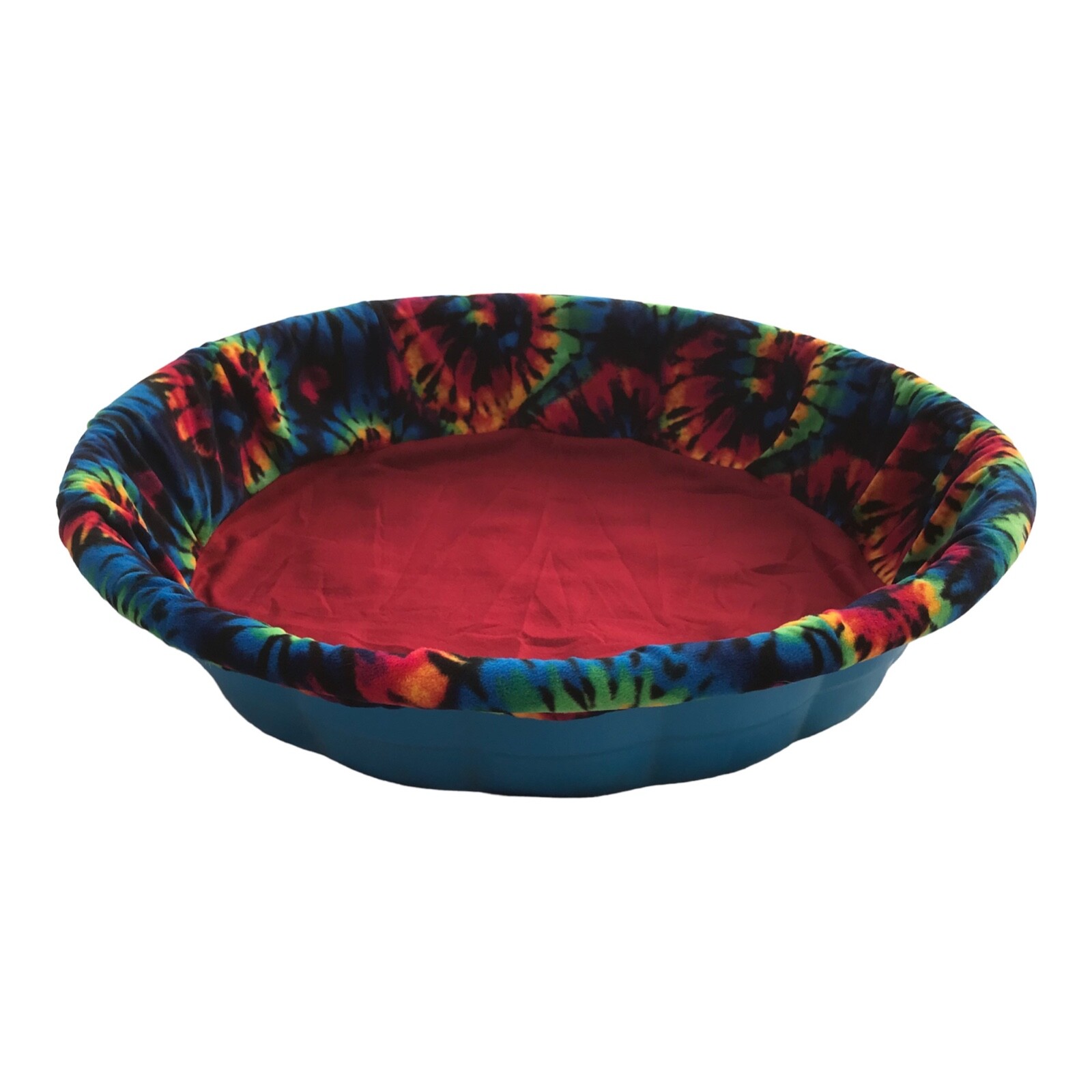 LARGE “Dark Tie Dye” Handmade Fleece Whelping Kiddie Pool Liner for Puppies