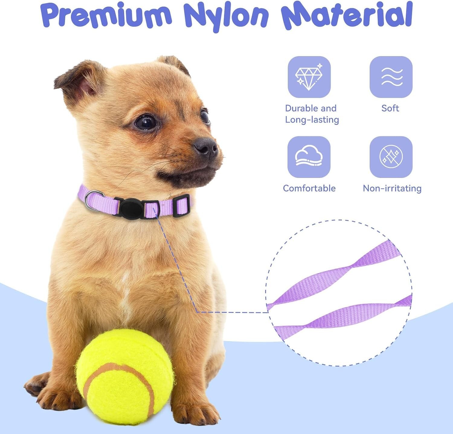 12 Pcs/Set Soft Nylon Puppy ID Collar Adjustable Whelping Breakaway Litter New