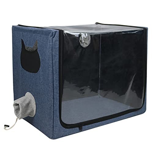 Pet Atomization Nest,Cat and Dog Atomization Box Oxygen Inhalation 24 in Grey