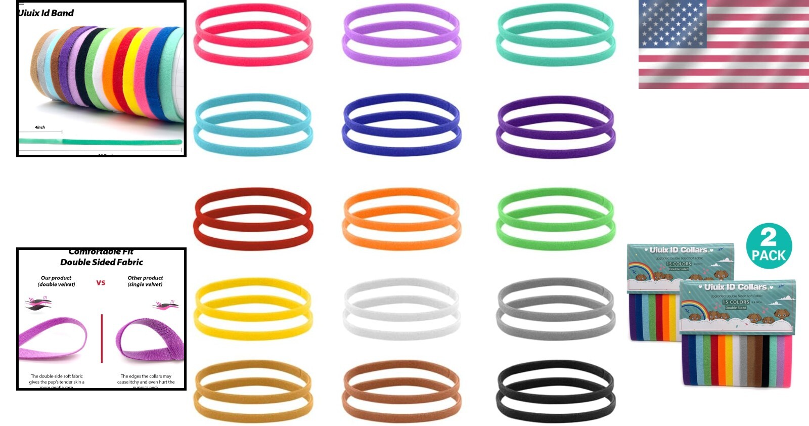 Adjustable Puppy Whelping Collars – 30 Soft ID Bands for Puppies and Kittens