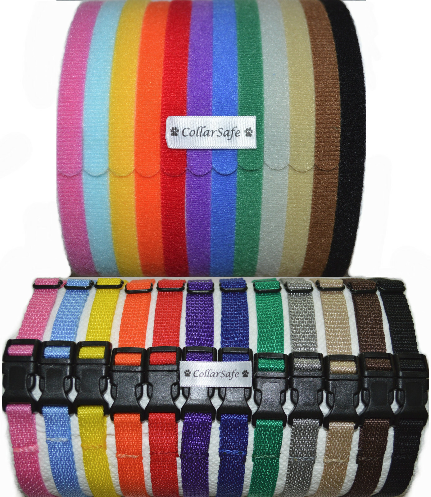 CollarSafe PUPPY ID SET – Nylon Snap Collars & Litter Bands made w/ VELCRO®brand