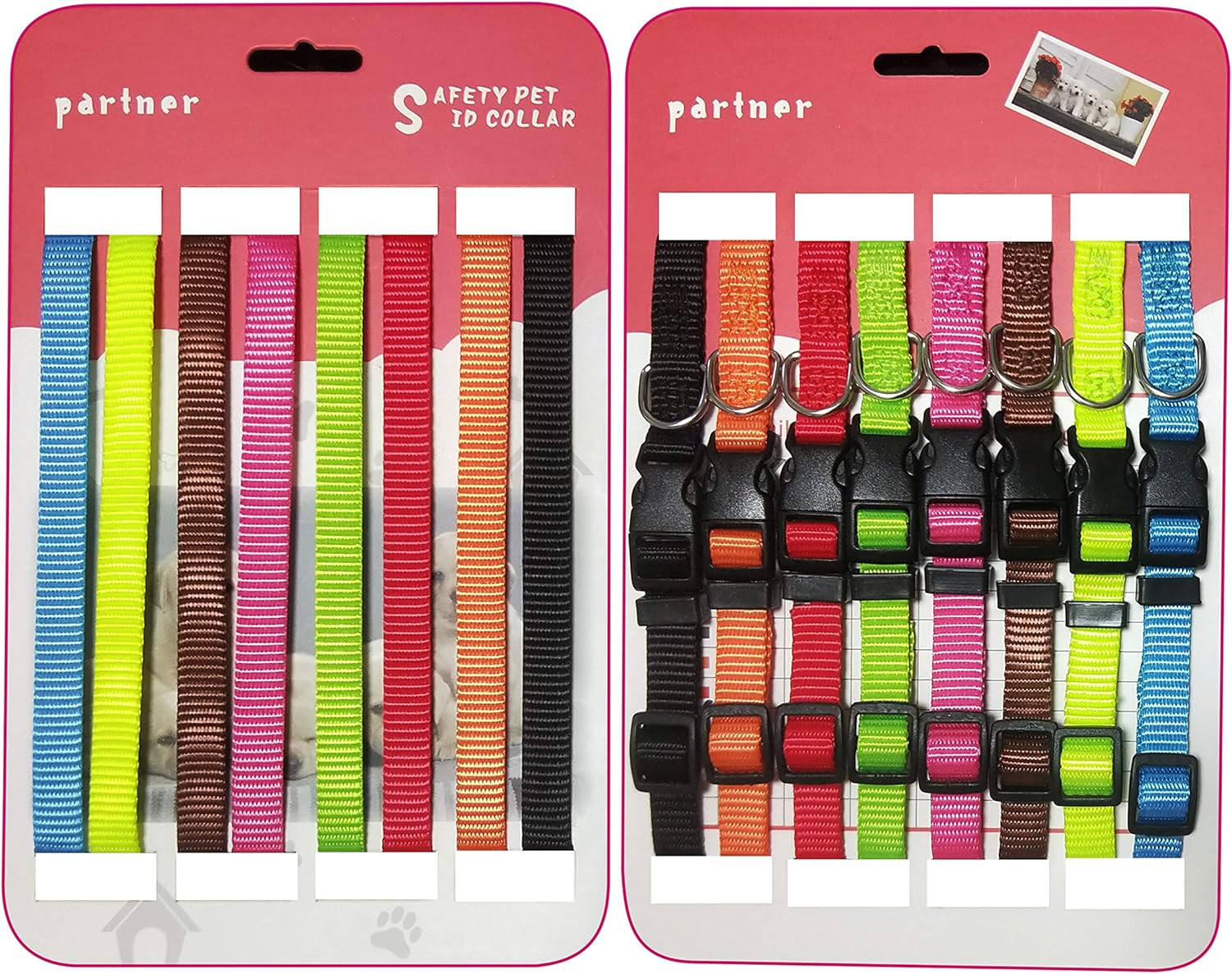 Puppy ID Collars Identification Whelping Super Soft Nylon Adjustable Breakaway N