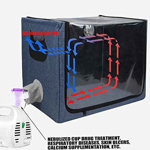 Pet Atomization Nest,Cat and Dog Atomization Box Oxygen Inhalation 24 in Grey
