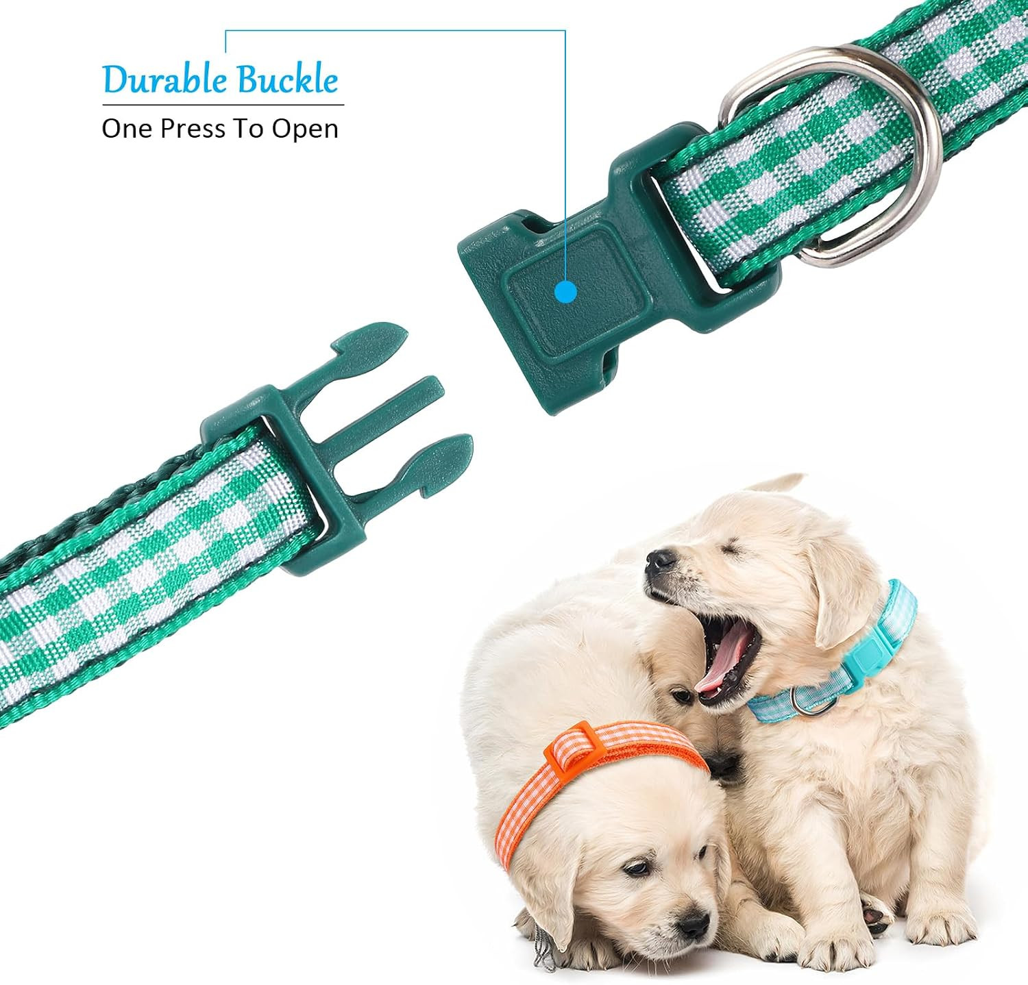 14Pcs Puppy Collars for Litter Adjustable Whelping Puppy Collars Soft Nylon Id C