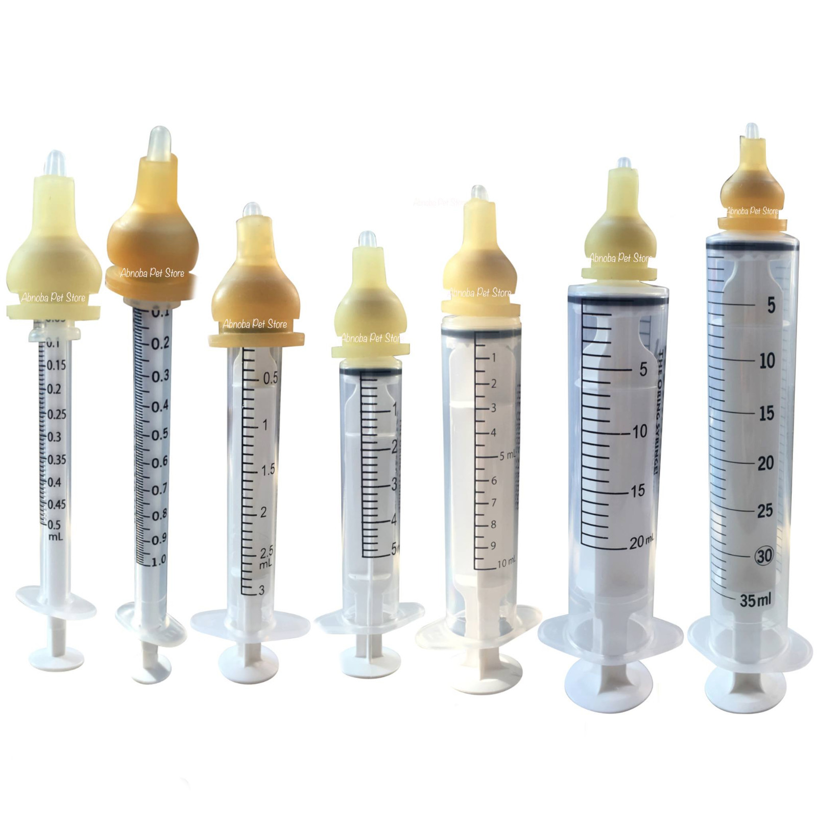 Syringe Nursers Premade Modified Nipple Teat 0.5ml-35ml Pup Kitten BREEDER PACKS