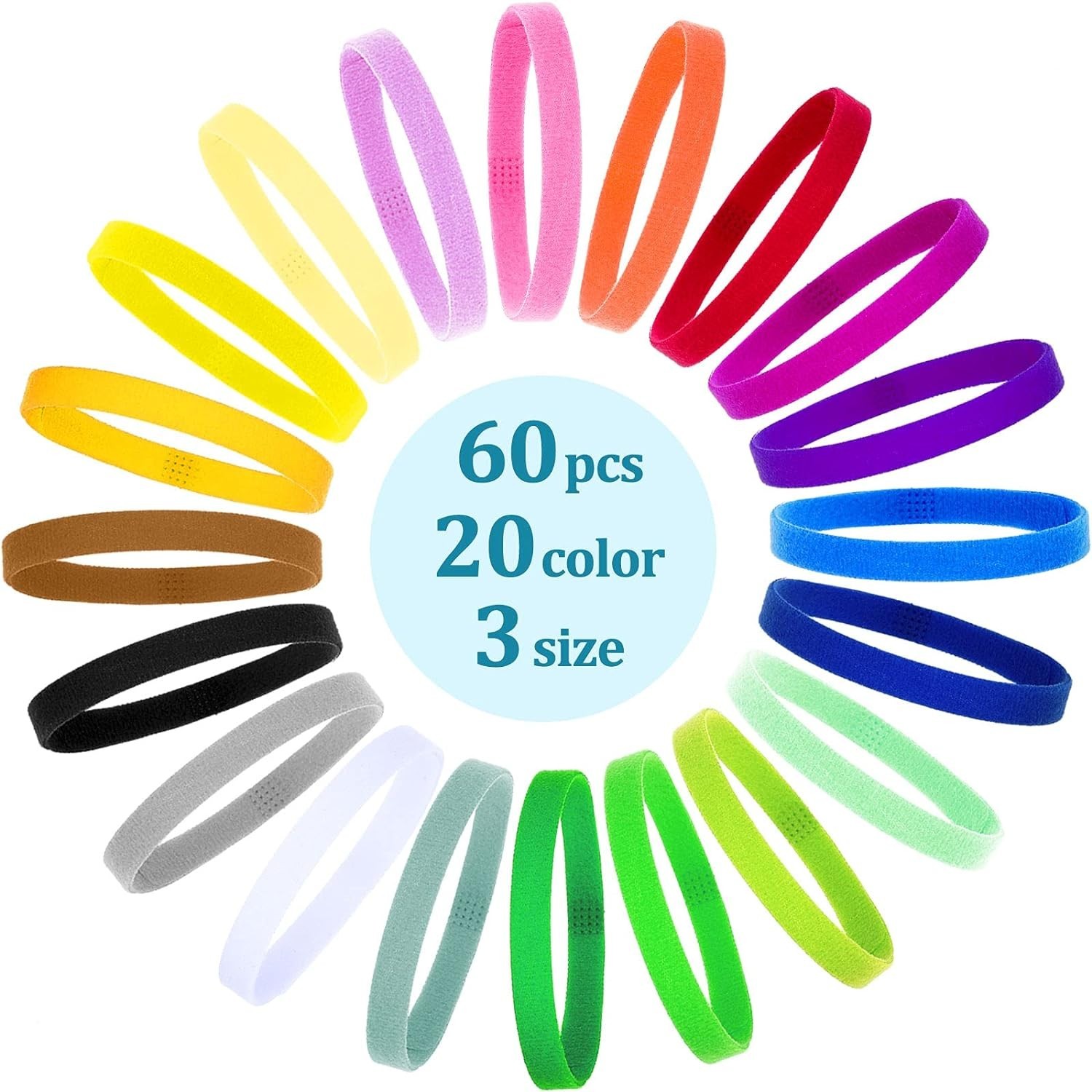 60 Puppy ID Bands in 20 Colors – Adjustable Whelping Collars