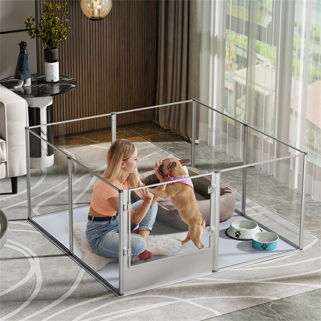 XXL Large Sleek Acrylic Dog Whelping Pen Box Safest Pet Enclosure Fertility Cage