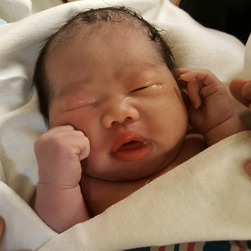 baby ivy delivered at the birthing center