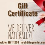 Birthing center gift certificates