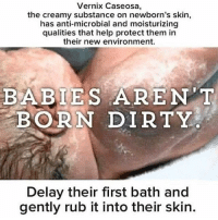 vernix babies are born clean